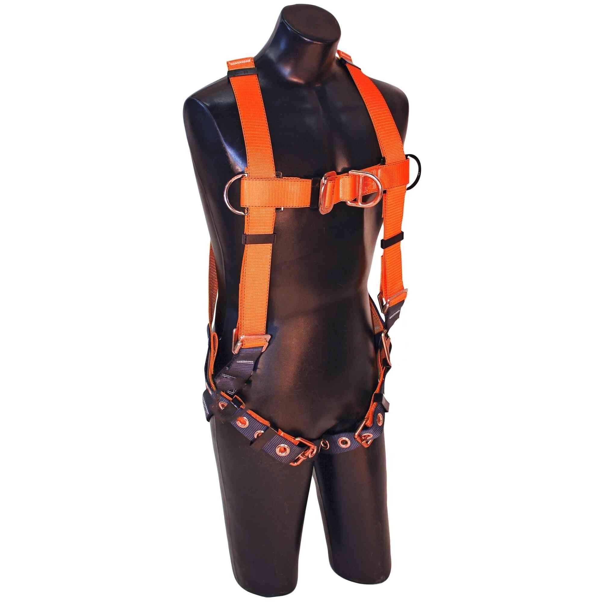 FALL SAFE™ - Safety Harness - IRONMAN™ LITE Series - Vest-Style Climbing - Back / Front, Quick Connect, Tongue Buckle - Size: Medium / Large - Model # 801000-A